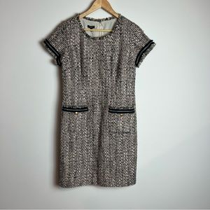 Talbots Petite Tweed Short Sleeve Dress Women 8P New Holiday Winter